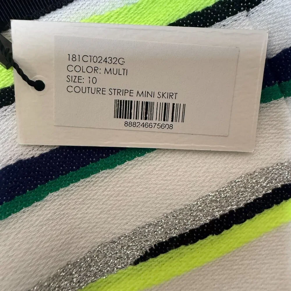Milly Minis Couture Stripe Mini Skirt Size 10 NWT